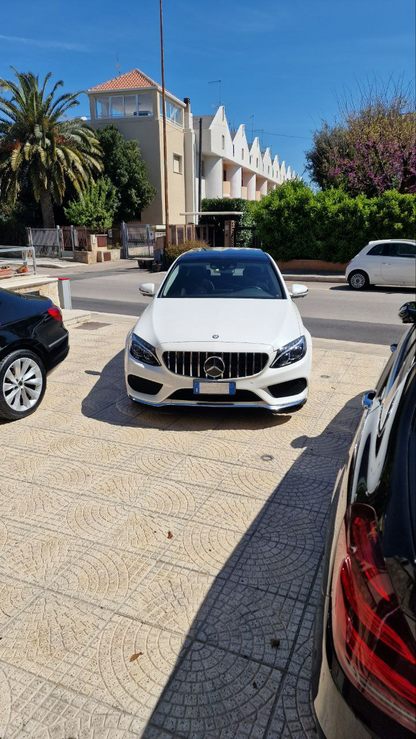 Griglia panamericana telecamera adatta per mercedes classe c w205 12-18 cromata