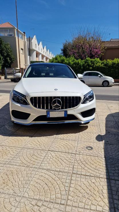 Griglia panamericana telecamera adatta per mercedes classe c w205 12-18 cromata