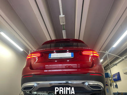 Diffusore Posteriore con Terminali di Scarico adatto per Mercedes GLC X253 SUV (2015-07.2019) equipaggiato Pacchetto Standard