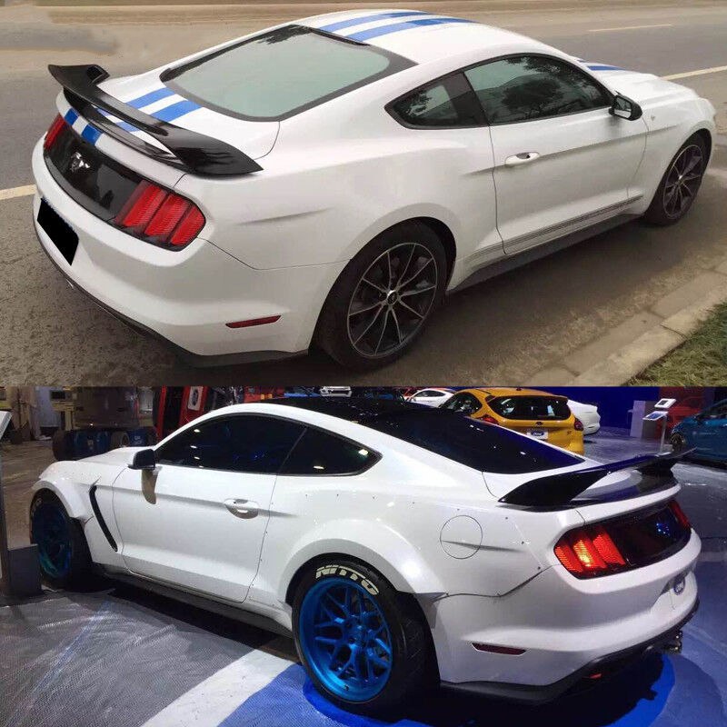 SPOILER ADATTO PER FORD MUSTANG COUPE 2014-2020 LOOK GT PERFORMANCE NERO LUCIDO
