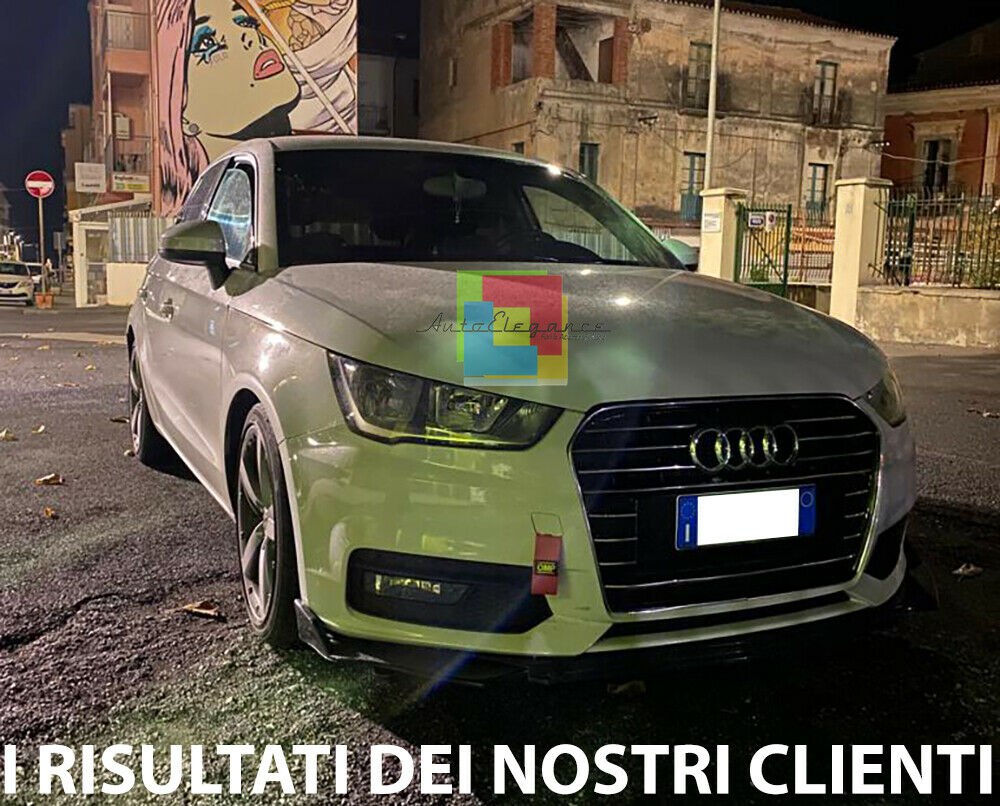 AUDI A3 8V SPORTBACK RS3 2016+ FRONT BUMPER SPLITTER GLOSS BLACK RS LOOK