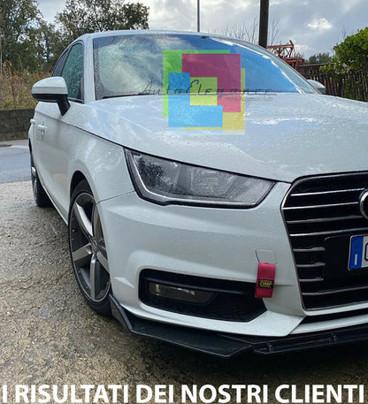 AUDI A3 8V SPORTBACK RS3 2016+ FRONT BUMPER SPLITTER GLOSS BLACK RS LOOK