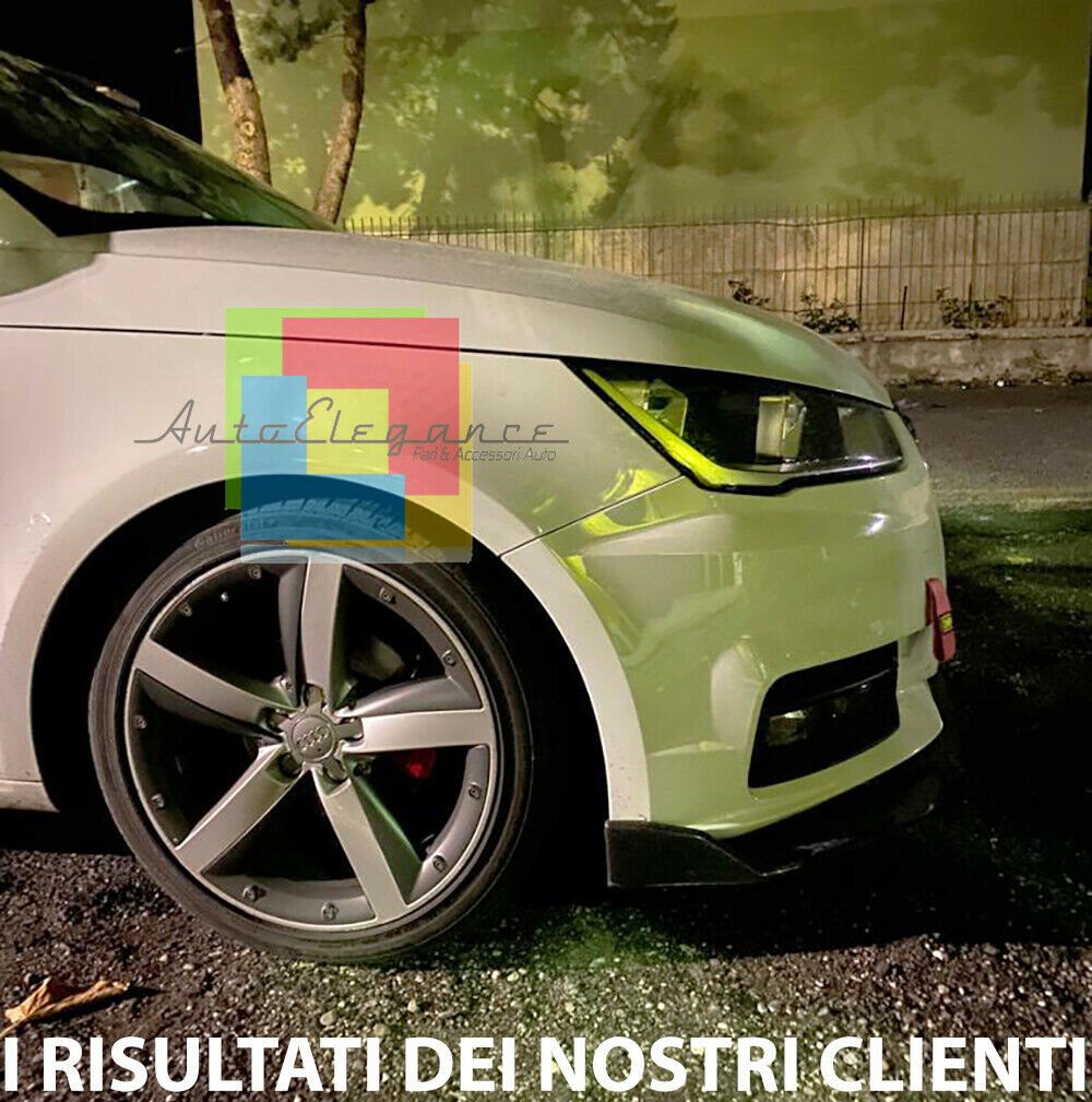 AUDI A3 8V SPORTBACK RS3 2016+ FRONT BUMPER SPLITTER GLOSS BLACK RS LOOK