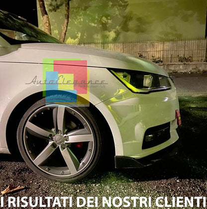 AUDI A3 8V SPORTBACK RS3 2016+ FRONT BUMPER SPLITTER GLOSS BLACK RS LOOK