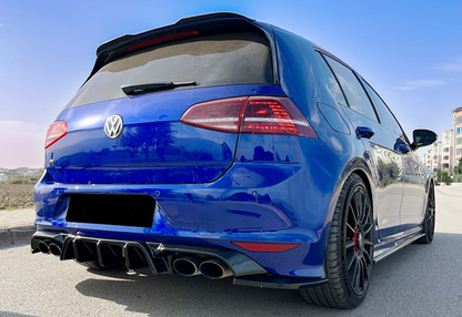 Diffusore adatto per VW Golf Mk7.5 2017+ nero lucido look rline