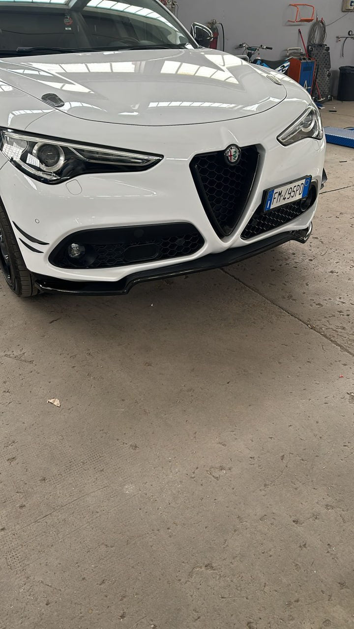 SPLITTER SUITABLE FOR ALFA ROMEO STELVIO GLOSSY BLACK LOOK SPORTY DESIGN