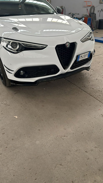 SPLITTER SUITABLE FOR ALFA ROMEO STELVIO GLOSSY BLACK LOOK SPORTY DESIGN
