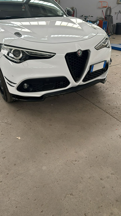 SPLITTER SUITABLE FOR ALFA ROMEO STELVIO GLOSSY BLACK LOOK SPORTY DESIGN