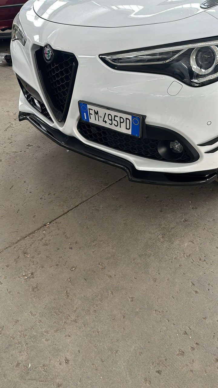 SPLITTER SUITABLE FOR ALFA ROMEO STELVIO GLOSSY BLACK LOOK SPORTY DESIGN