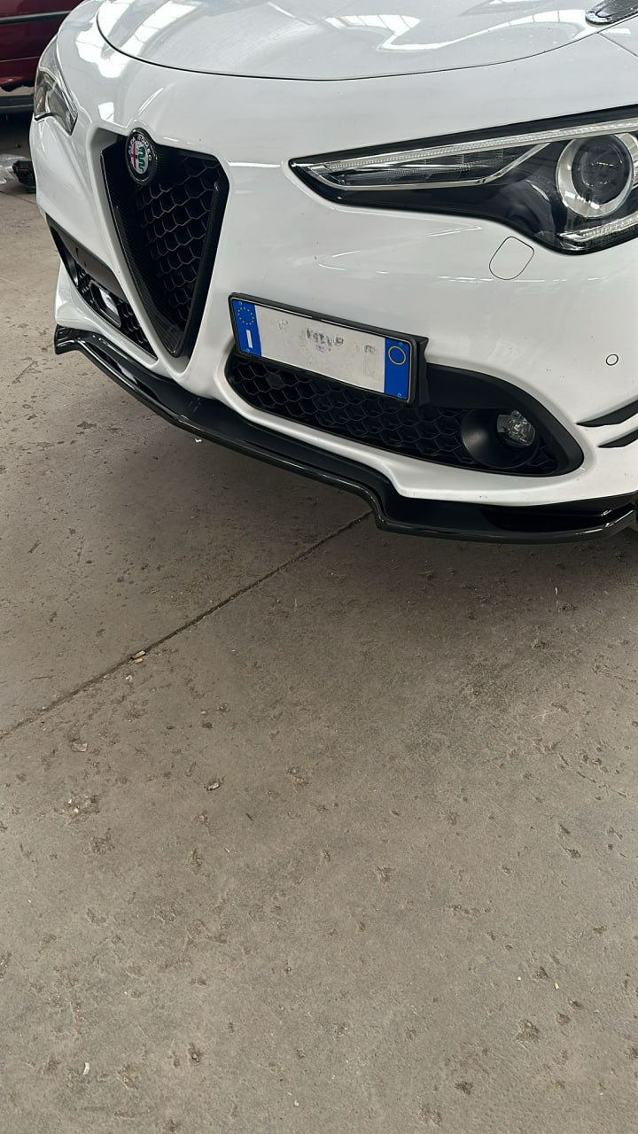 SPLITTER SUITABLE FOR ALFA ROMEO STELVIO GLOSSY BLACK LOOK SPORTY DESIGN