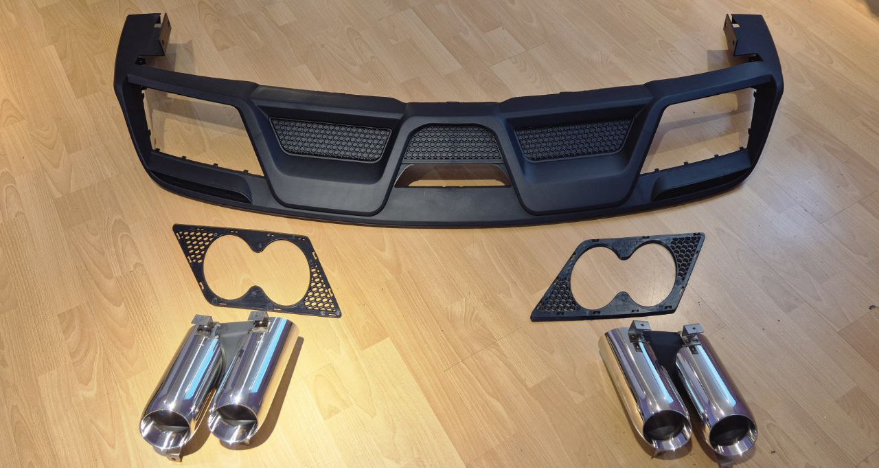 Rear Bumper Rear Diffuser Fit For Mustang 2015 - 2017