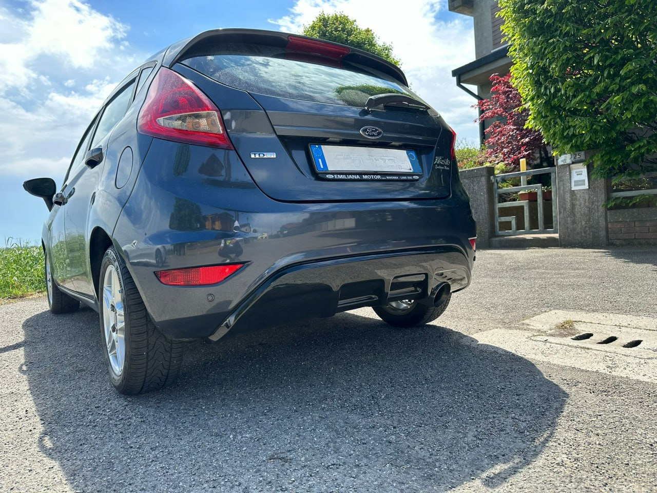 per FORD FIESTA MK7 2008 AL 2017 SOTTO PARAURTI ST DESIGN DIFFUSORE ABS- PLASTIC