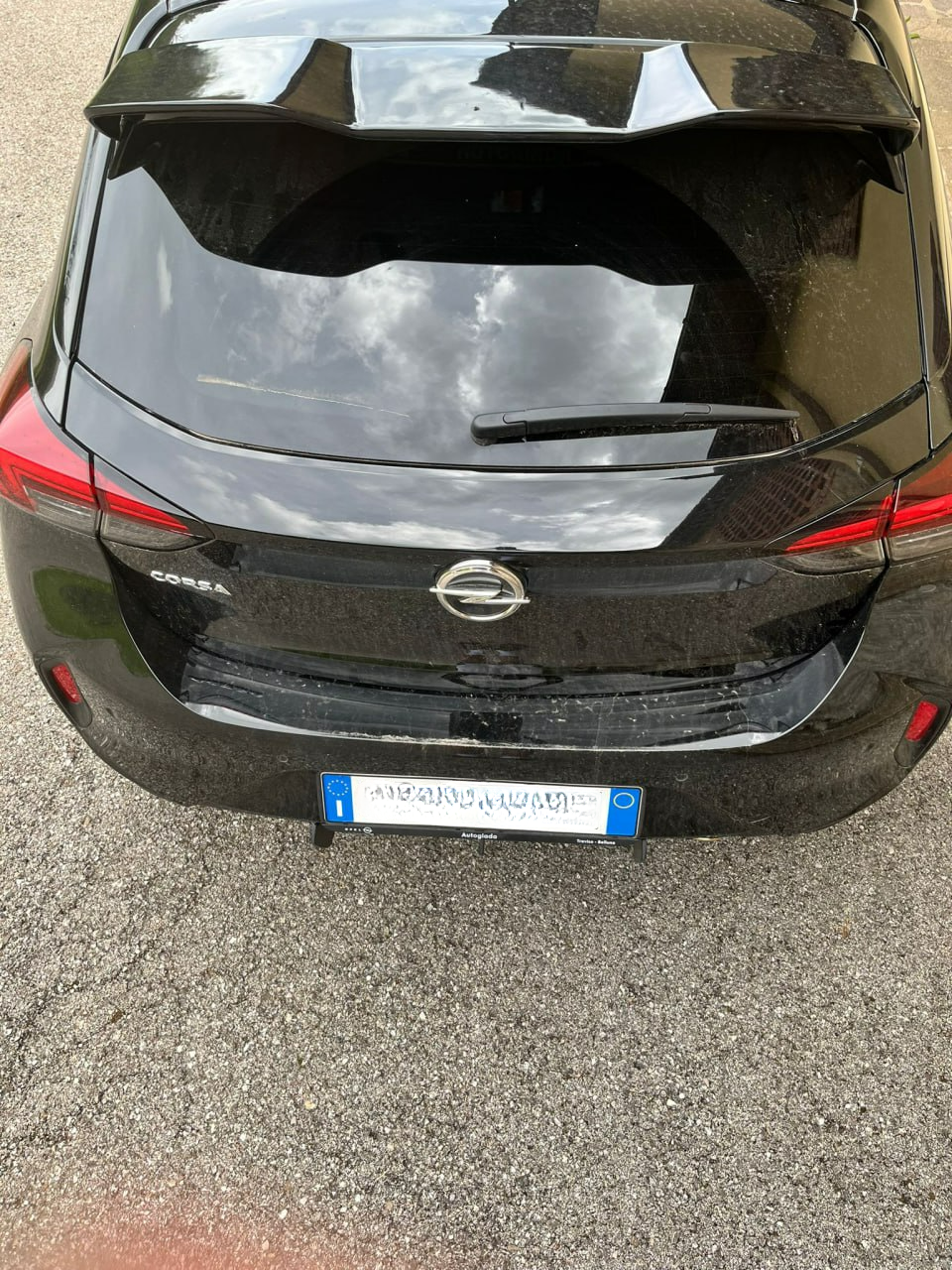 SPOILER SUITABLE FOR OPEL CORSA F 2019+ GLOSSY BLACK