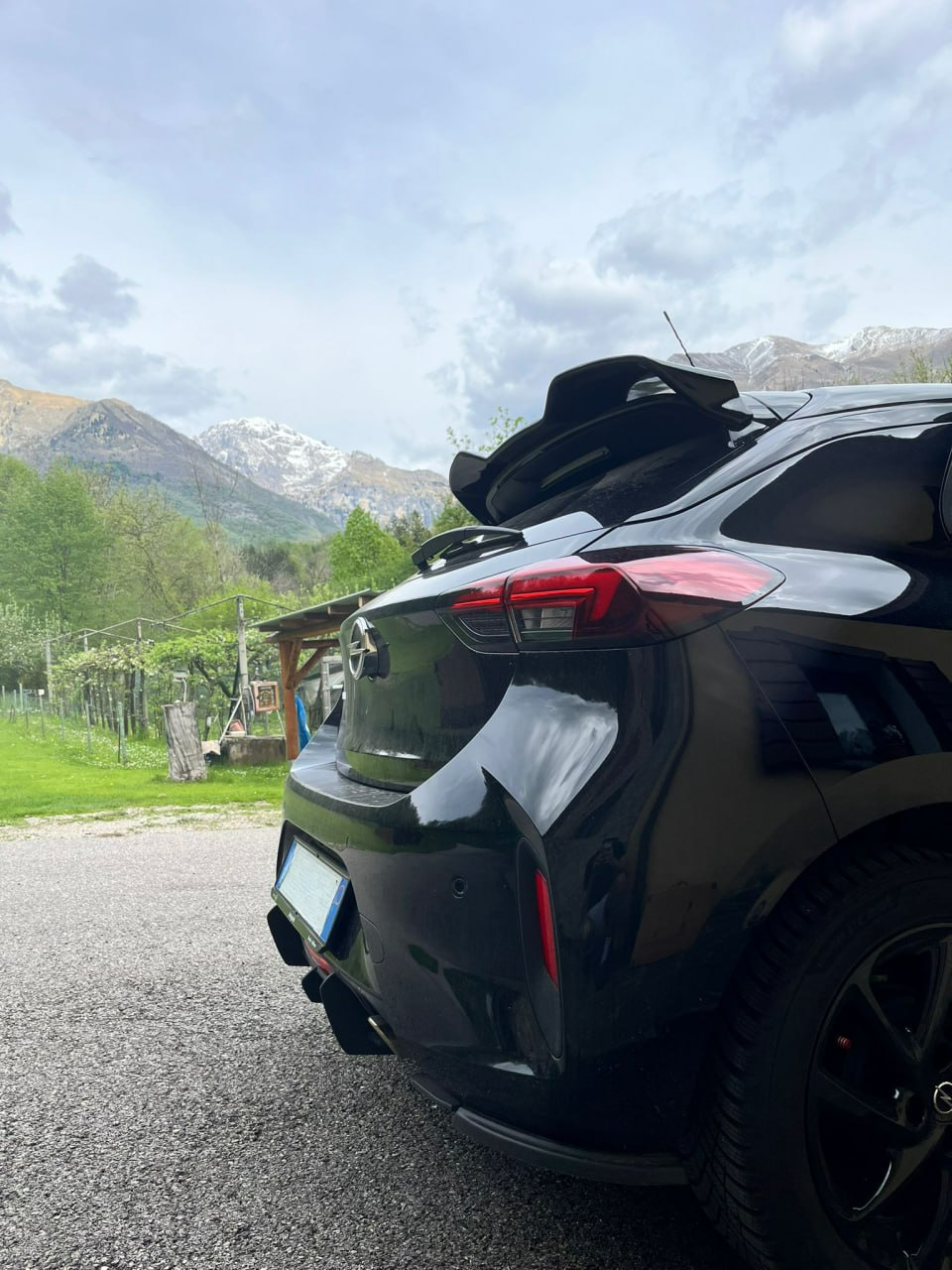 SPOILER SUITABLE FOR OPEL CORSA F 2019+ GLOSSY BLACK