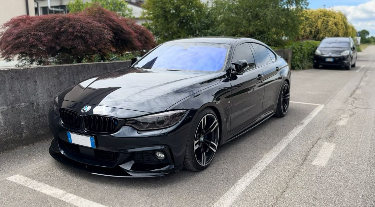 GRIGLIA ADATTA PER BMW SERIE 4 F32 F33 F36 DOPPIA FASCIA LOOK NERO LUCIDO