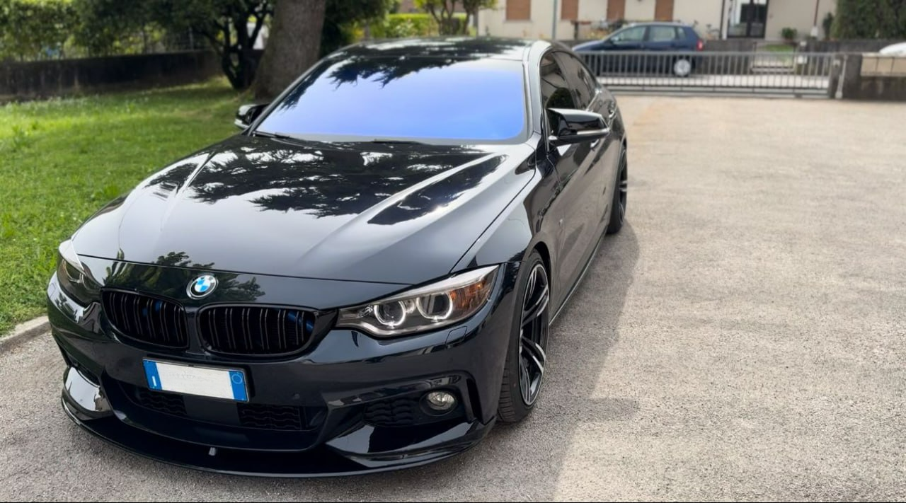 GRIGLIA ADATTA PER BMW SERIE 4 F32 F33 F36 DOPPIA FASCIA LOOK NERO LUCIDO