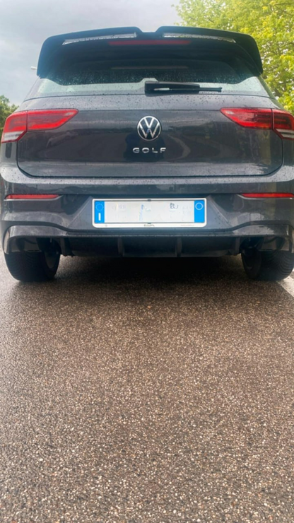 DIFFUSORE ADATTO PER VW GOLF 8 2+2 LOOK R DESIGN SPORTIVO