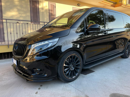 ✨GRIGLIA ADATTA PER MERCEDES CLASSE V W447 2014-2019 AMG LOOK GT NERO LUCIDO✨