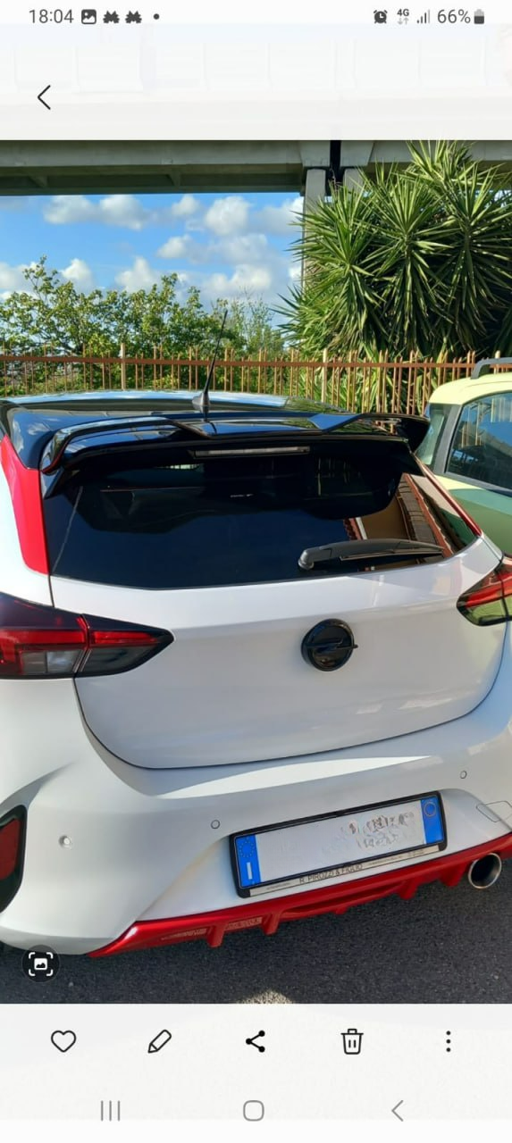 SPOILER SUITABLE FOR OPEL CORSA F 2019+ GLOSSY BLACK