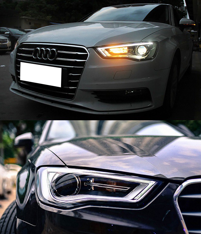 Coppia Fari led adatto per A3 8V 12-16 xenon look