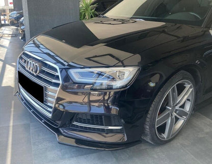 SPLITTER SUITABLE FOR AUDI A3 8V 2017-2020 S3 SLINE GLOSSY BLACK V.2