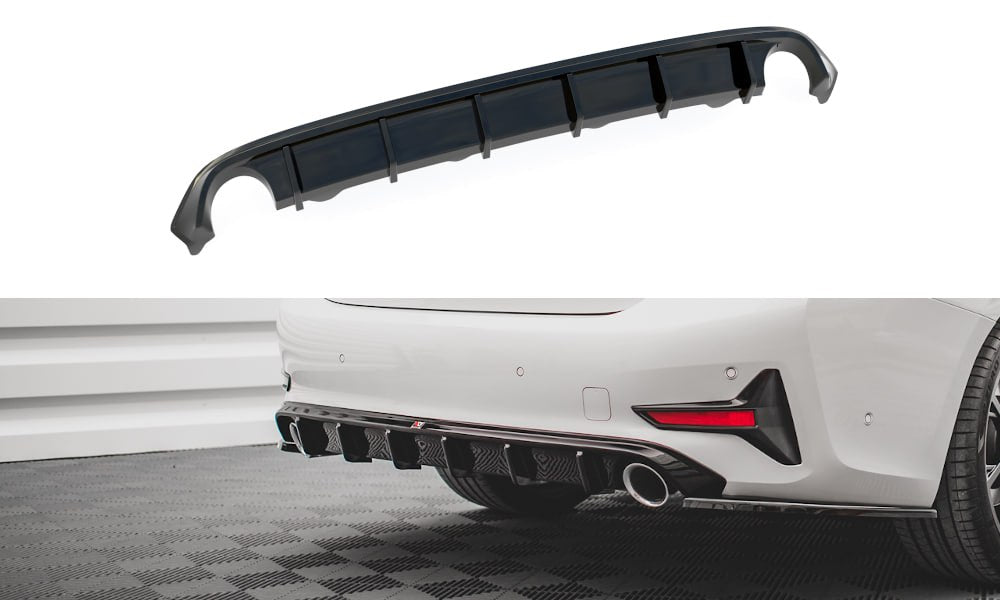 DIFFUSORE ADATTO PER BMW SERIE 3 G20 G21 2018-2022 STANDARD NERO LUCIDO