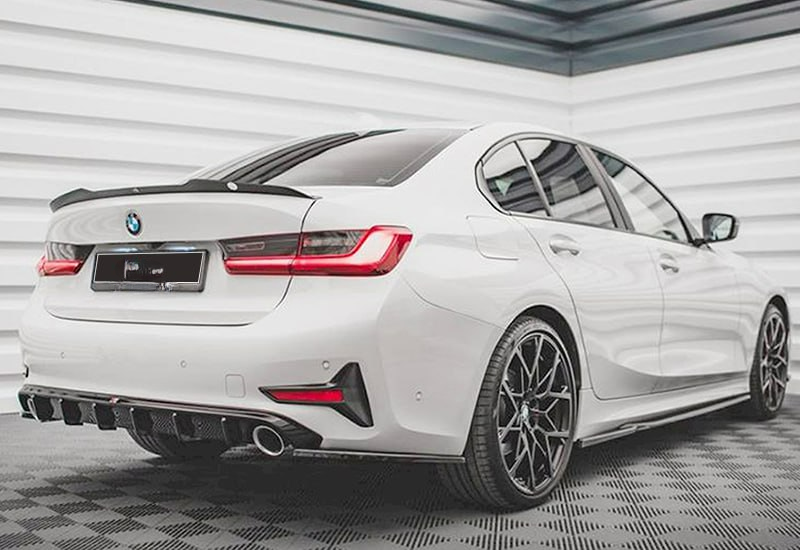 DIFFUSORE ADATTO PER BMW SERIE 3 G20 G21 2018-2022 STANDARD NERO LUCIDO