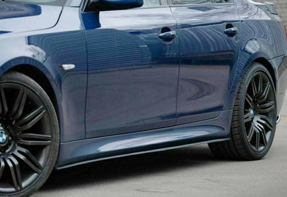 UNDER SKIRTS SUITABLE FOR BMW 5 SERIES E60 E61 2003-2010 M5 LOOK GLOSS BLACK