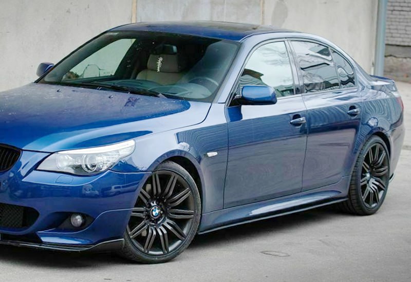 UNDER SKIRTS SUITABLE FOR BMW 5 SERIES E60 E61 2003-2010 M5 LOOK GLOSS BLACK