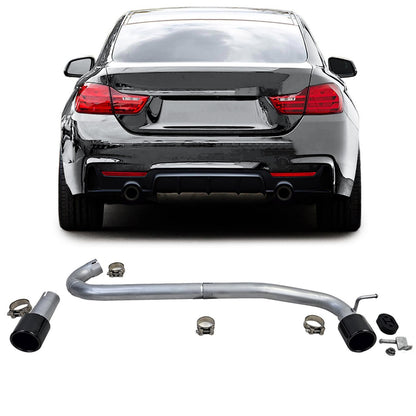 EXHAUST TIPPER SERIES 4 F32 F33 F36 STEEL LOOK M4 M SPORT GLOSSY BLACK