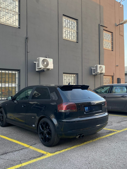 ALETTONE SUL TETTO RS3 - AUDI A3 8P 3 PORTE 03-12 SPOILER POSTERIORE IN ABS