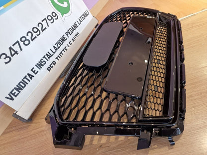 ART. 0966  GRIGLIA AUDI A1 8X LIFT 2016-2018 LOOK RS1 QUATTRO NERO LUCIDO