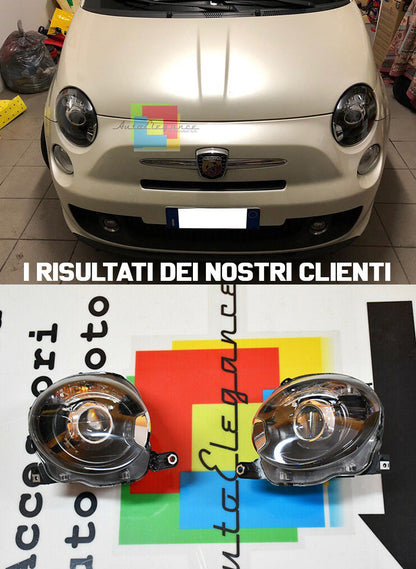 Coppia fari adatti per Fiat 500 neri