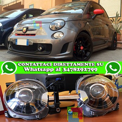 Coppia fari adatti per Fiat 500 neri