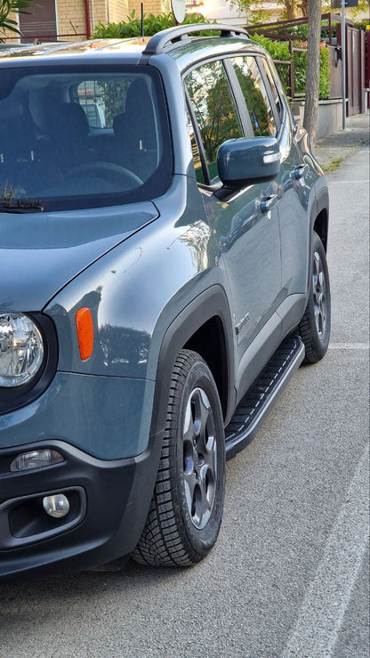 PEDANE LATERALI ADATTE PER JEEP RENEGADE DESIGN SPORTIV LOOK NERO