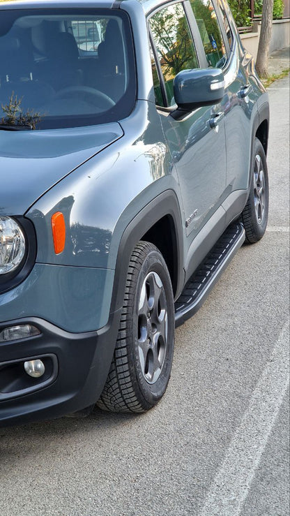 PEDANE LATERALI ADATTE PER JEEP RENEGADE DESIGN SPORTIV LOOK NERO