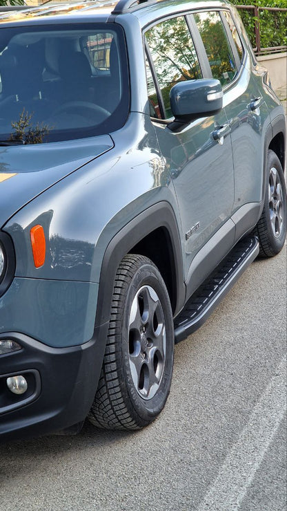 PEDANE LATERALI ADATTE PER JEEP RENEGADE DESIGN SPORTIV LOOK NERO