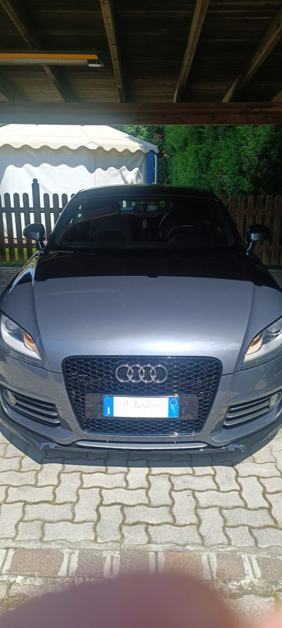 FRONT BUMPER BLADE FOR AUDI TT 8J ABS GLOSS BLACK LIP SPLITTER ..-