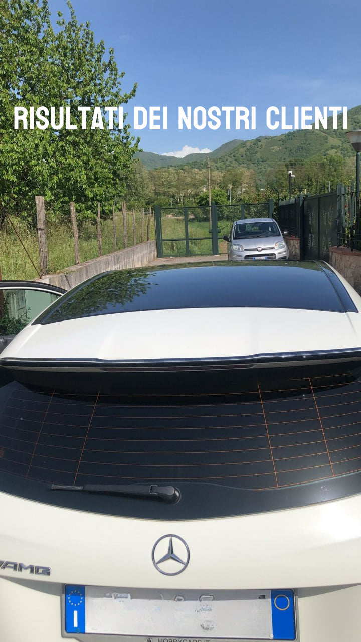 ROOF SPOILER WING SUITABLE FOR MERCEDES-BENZ A-CLASS W176 GLOSSY BLACK LOOK 