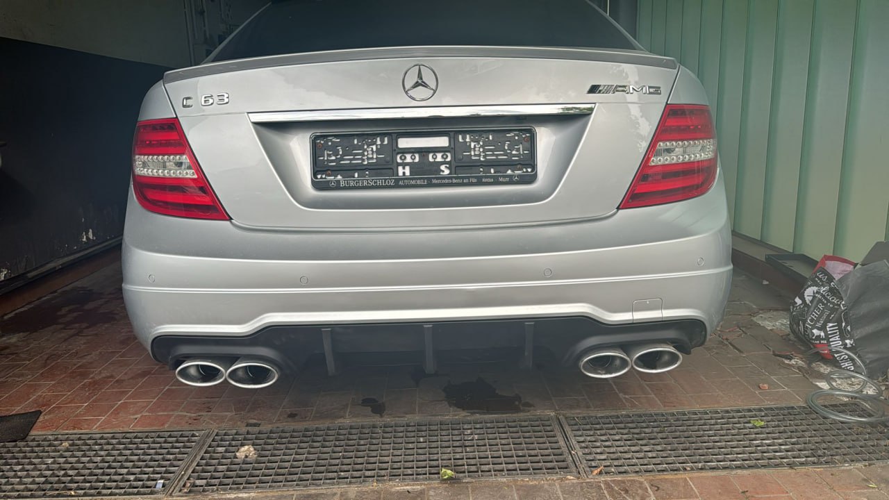 DIFFUSORE ADATTO PER MERCEDES CLASSE C W204 AMG 12-14 LOOK NERO DESIGN SPORTIVO