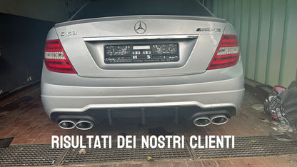 DIFFUSORE ADATTO PER MERCEDES CLASSE C W204 AMG 12-14 LOOK NERO DESIGN SPORTIVO