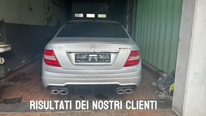 DIFFUSORE ADATTO PER MERCEDES CLASSE C W204 AMG 12-14 LOOK NERO DESIGN SPORTIVO