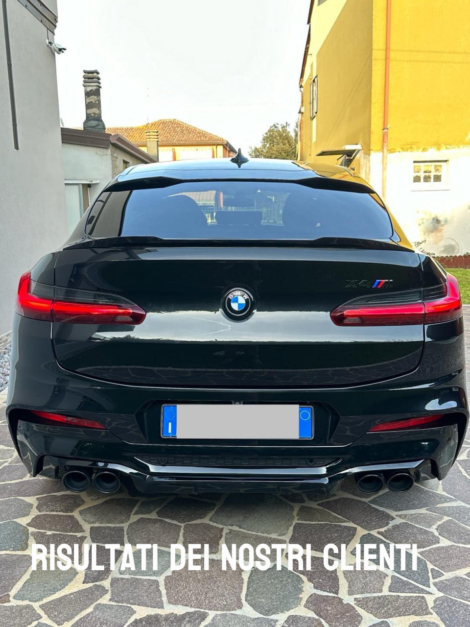 SPOILER BAGAGLIAIO ADATTO PER BMW X4 G02 2018+ LOOK M COMPETITION NERO LUCIDO