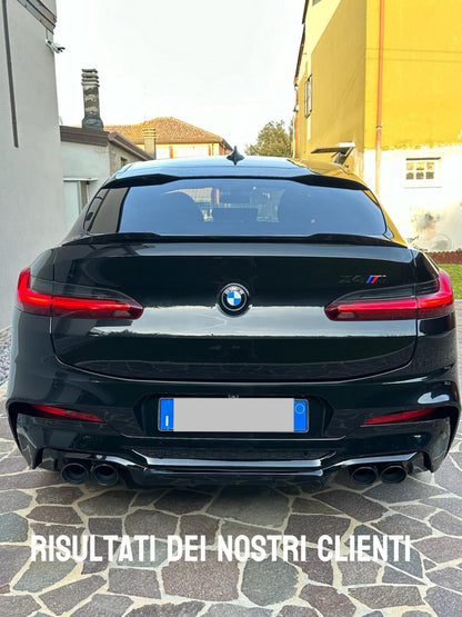 SPOILER BAGAGLIAIO ADATTO PER BMW X4 G02 2018+ LOOK M COMPETITION NERO LUCIDO