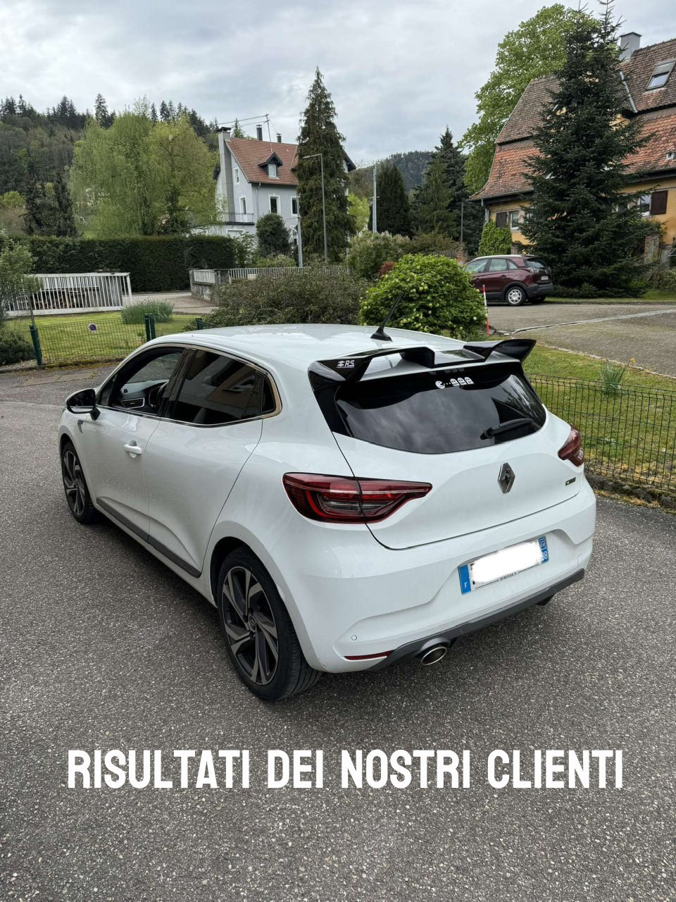 ROOF SPOILER SUITABLE FOR RENAULT CLIO 5 V 2019+ GLOSSY BLACK SPORTY LOOK -
