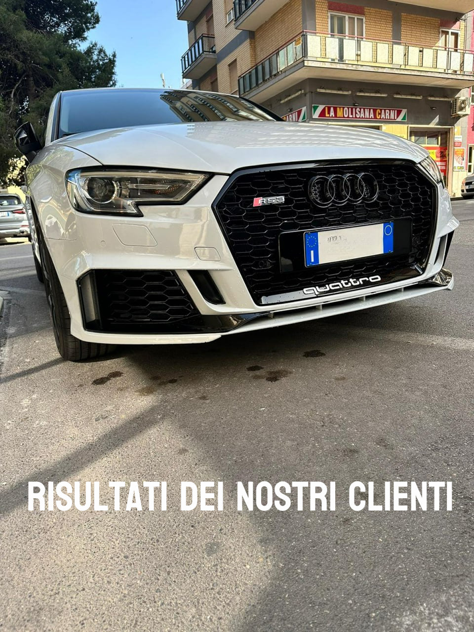 GRIGLIA ADATTA PER AUDI A3 8V 2017-2020 LOOK RS3 LOOK NERO LUCIDA 0033