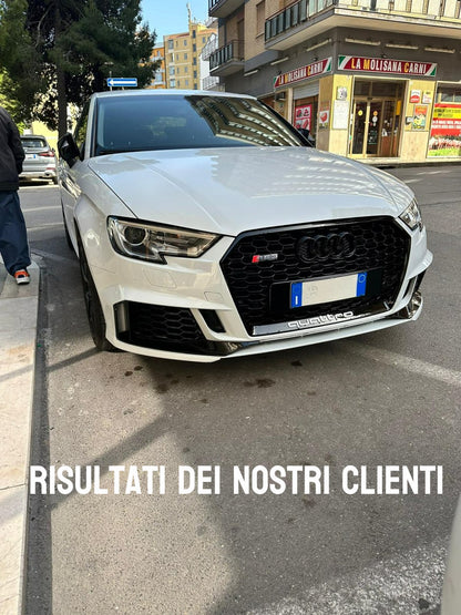 GRIGLIA ADATTA PER AUDI A3 8V 2017-2020 LOOK RS3 LOOK NERO LUCIDA 0033