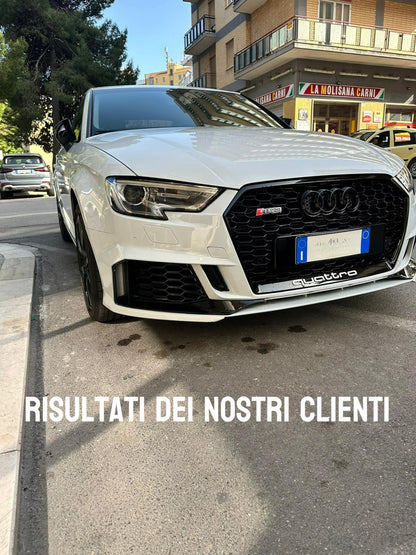 GRIGLIA ADATTA PER AUDI A3 8V 2017-2020 LOOK RS3 LOOK NERO LUCIDA 0033