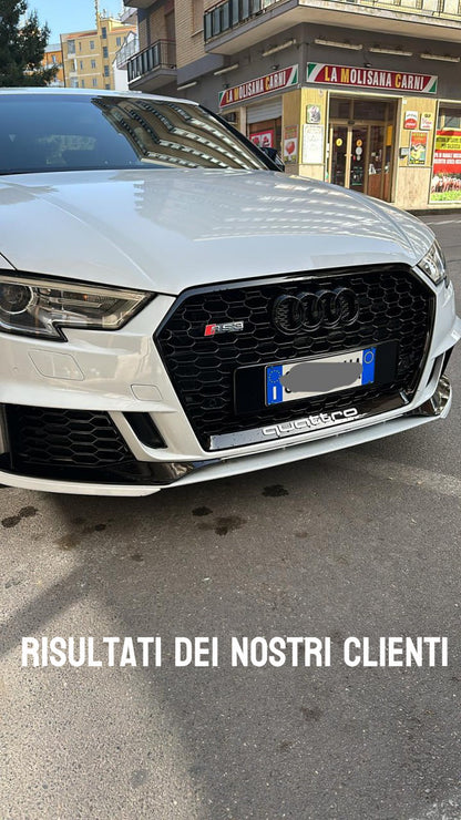 GRIGLIA ADATTA PER AUDI A3 8V 2017-2020 LOOK RS3 LOOK NERO LUCIDA 0033