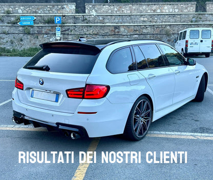 DIFFUSORE ADATTO PER BMW SERIE 5 F10 F11 LOOK M5 VORSTAINER NERO LUCIDO